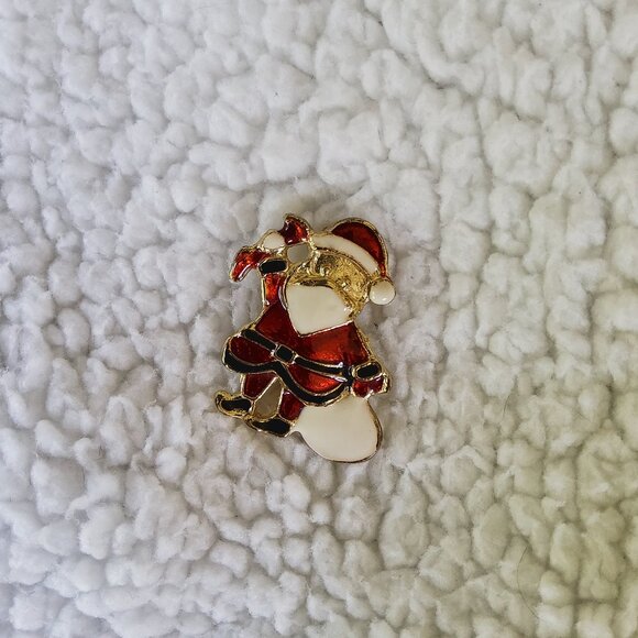 Jewelry - Vintage enamel Santa Claus Christmas brooch/pin
